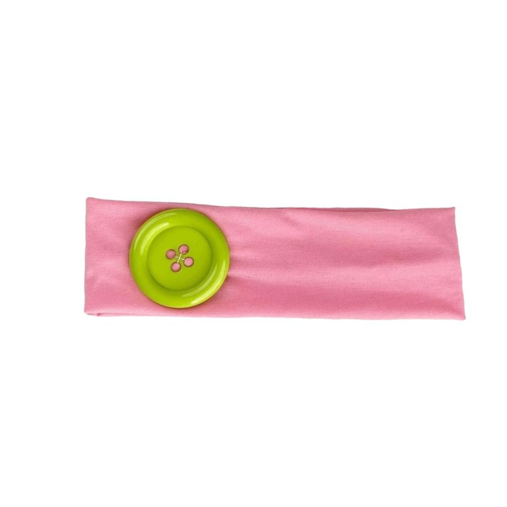 Dopamin Farbe Elastisches Kopfband Großer Knopf Yoga Haarband Modisches Polka Dot Stirnband Täglich