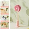 Suction Cup Base Three-in-One Cleaning Brush Removable Long Handle Mug Cleaning Scrubber Multifunctional Washer