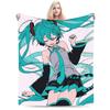 Hatsune Miku Anime Blankets Flannel Printed Breathable Soft Throw Blanket for Home Bedroom Bedspreads