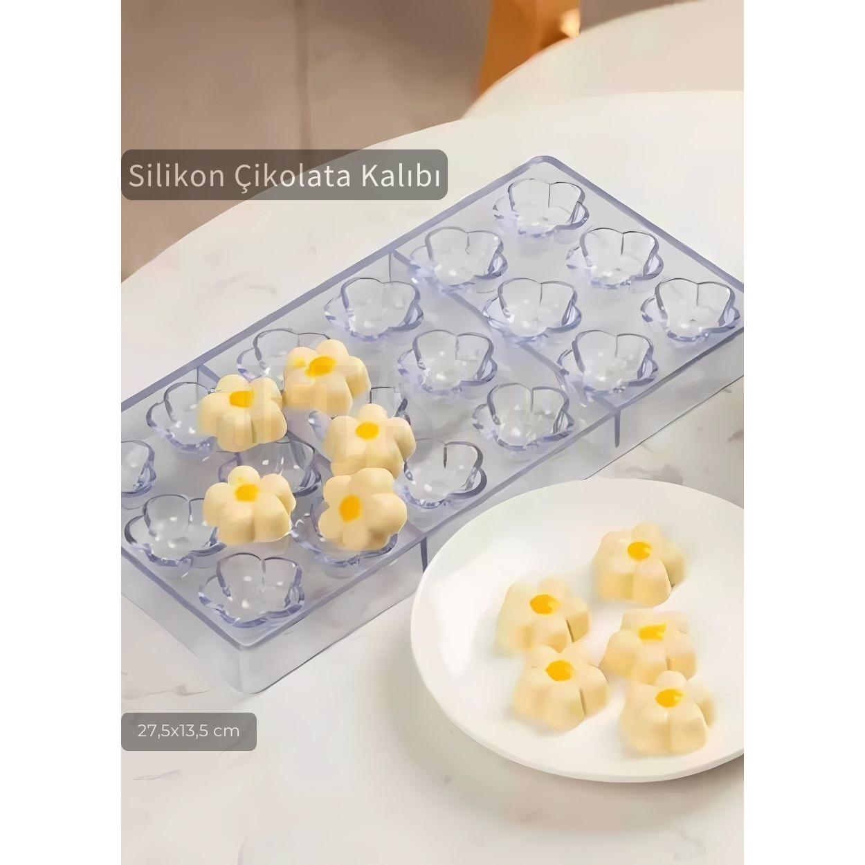 

Çiçek Çikolata Kalıbı Polikarbon 27.5X13.5 cm