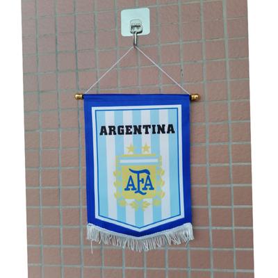 Argentina Fan Banner Hanging Flag Tassel Decoration Vertical Wall Banner Football Team Supporter Flag for Match and Event Display