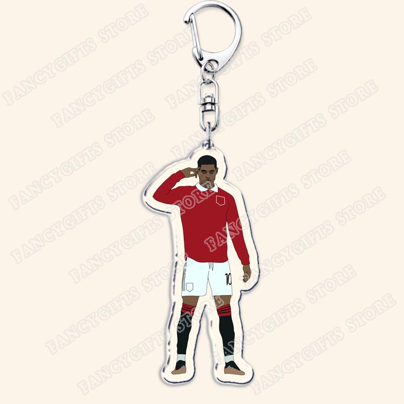 Popular Soccer Ball Player Keychains for Accessories Bag Football Key Chain Ring Fans Gifts Friends Keyrings 4