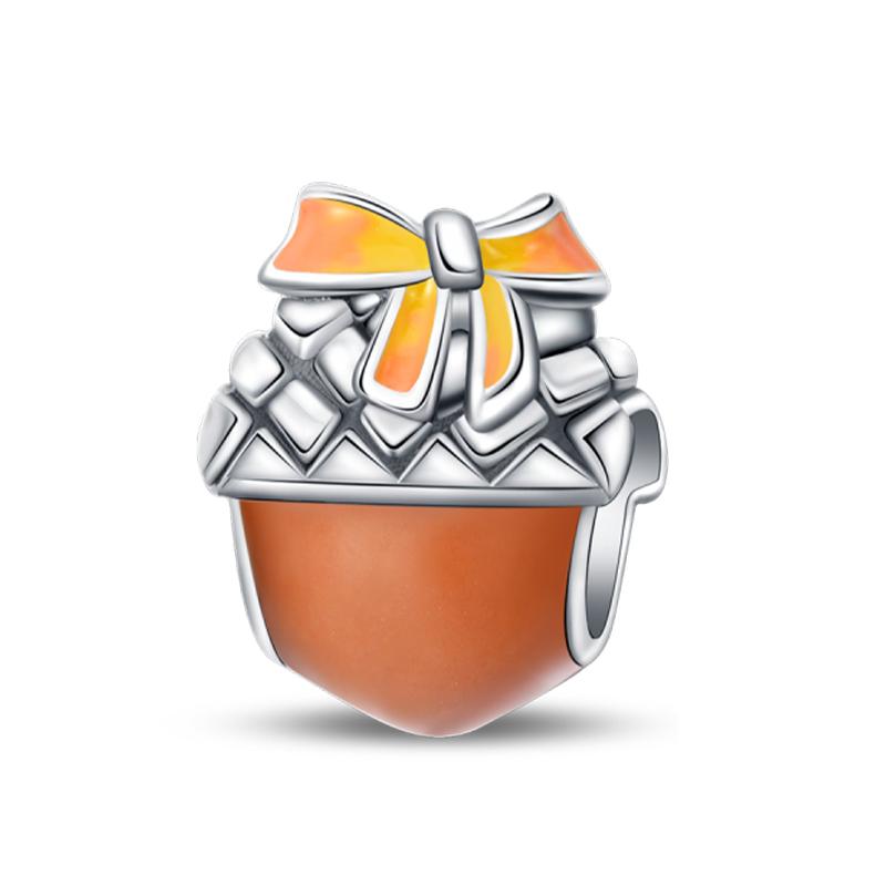 Copper Golden Autumn Series Charms Beads Scarecrow Pumpkin Maple Leaf Charms For Women Fine Diy Jewelry