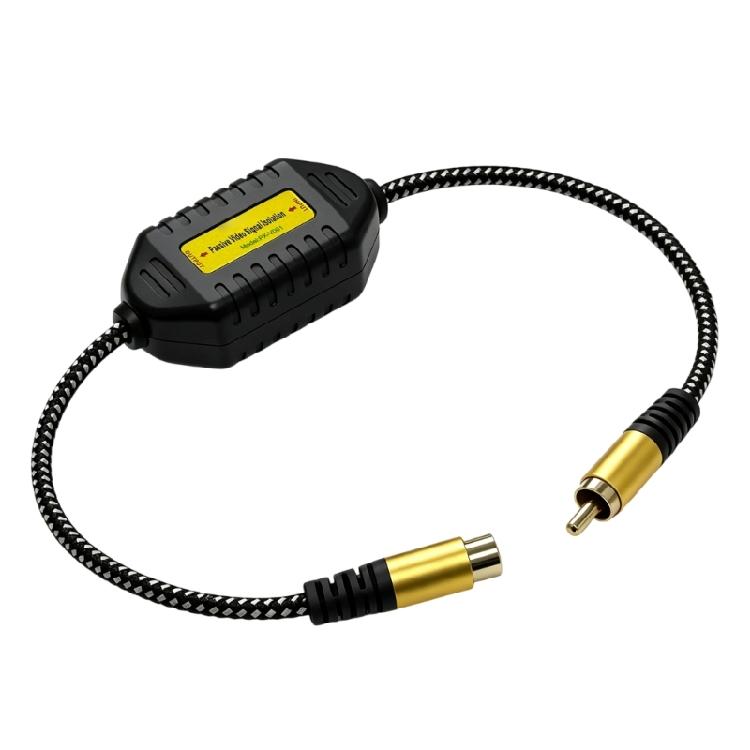 1080P Video Ground Looping Isolator Inlines Noise Filter for Analog Video Wiring, Backup Camera Installations and CCTV Signal Way