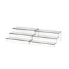 3 Step Clear Acrylic Shelf for Cans and Spice Jars, Expandable Storage Rack for Kitchen Counters, Cabinets, Cosmetics and Small Supplies