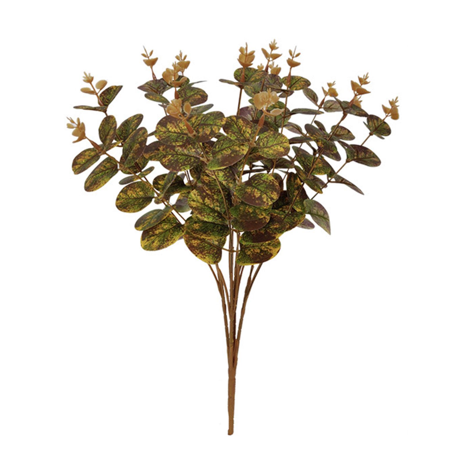 

Artificial Plastic Plant Leaves Green Eucalyptuses Branch for Garden Vase Home Christmas Wedding Decoration Fake Flowers 7