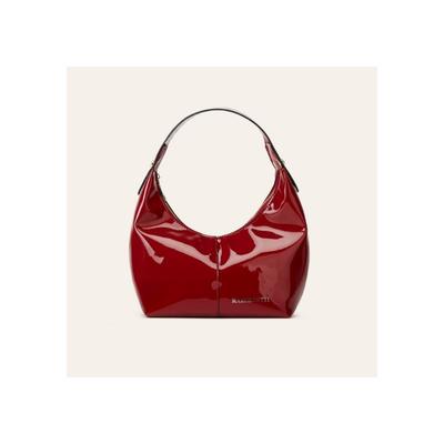 Bolsa de Alta Qualidade Nicho Moda Formato Crescente Bolsa de Mão Bolsa de Axila Couro Envernizado Brilhante Bolsa Feminina