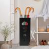 Metal Umbrella Stand Hollowed Square Walking Cane Organizer Rack Multipurpose Free Standing Umbrella Holder for Home Decoration