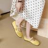2026 New Breathable Trendy Fashion Casual Flat Bottom Strap with Skirt Shallow Mouth Single Shoe Soft Bottom Comfortable