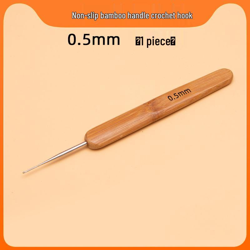 Carbonized Bamboo Crochet Yarn & Knitting Tool Set with Extra-Fine Old-Fashioned Bamboo Handle Set