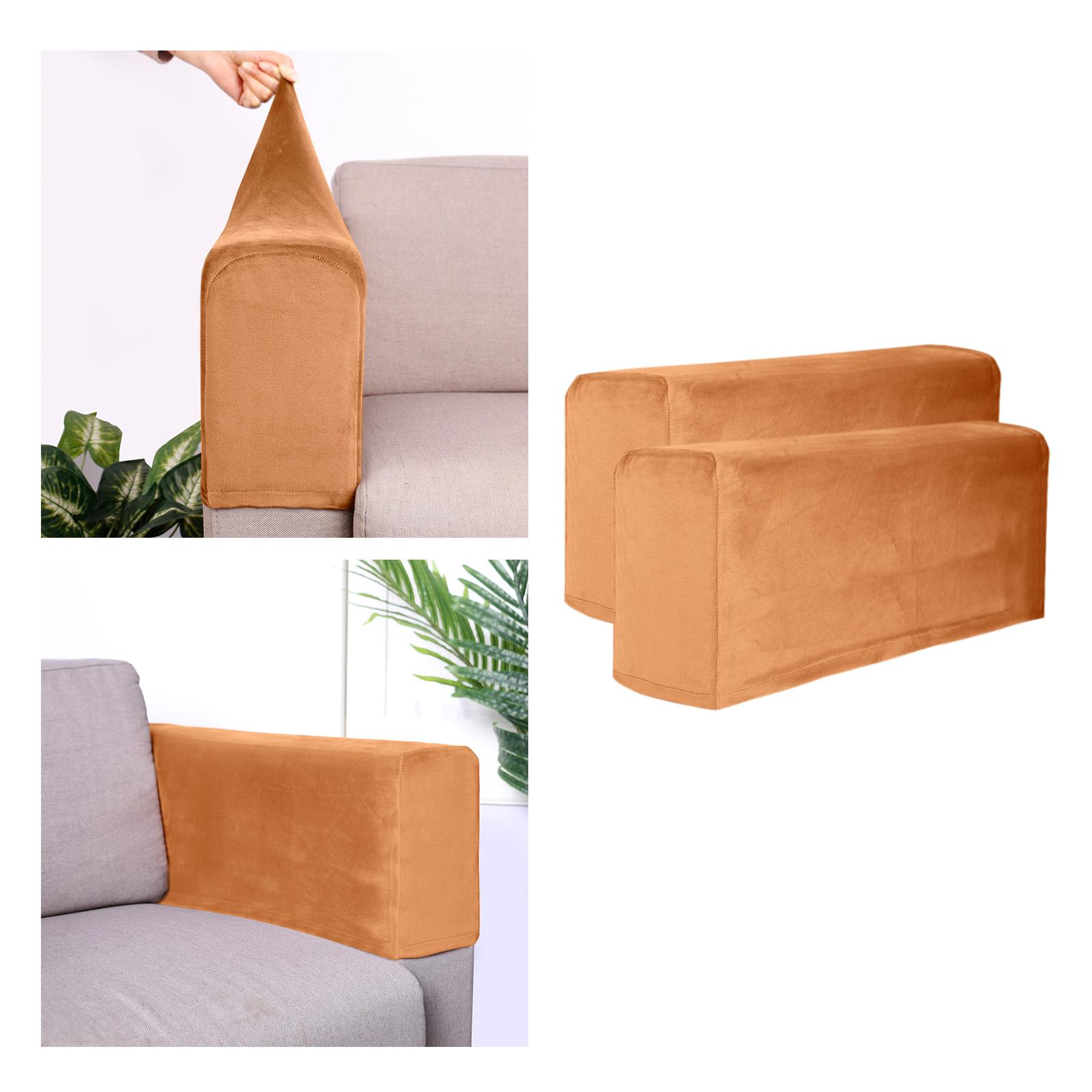 

1pair Sofa Armrest Cover Stretch Furniture Protector Anti-slip Removable верблюд