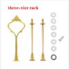 1/2/3 Tiers Zinc Alloy Crown Cake Stand Pillar Without Plate Desserts Fruits Cookie Rack Handle Wedding Party Accessories