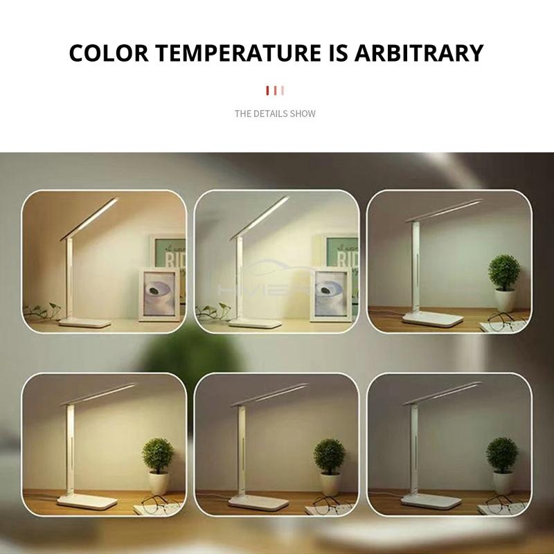 Bedside Lamp Three Speed Color Temperature Brightness USB LED Wireless Charging Folding Student Learning Eye Protection Lights