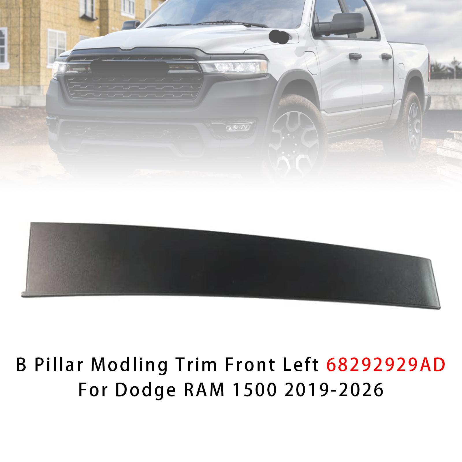 B Pillar Modling Trim Front Left 68292929AD For Dodge RAM 1500 2019-2026