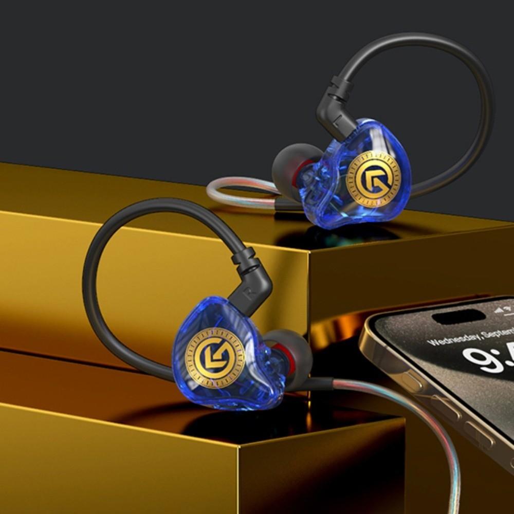 3.5mm Wired Earphone Elbow Earpiece Headset Music Earphones Wired Headset  Listen To Music