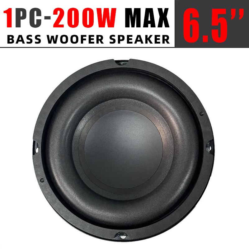 1pc 6.5  Car Subwoofer 200W Audio Speaker 4 Ohm Car Component Stereo Modification for Car & Home Theater System Upgrade 6.5inch x1pcs
