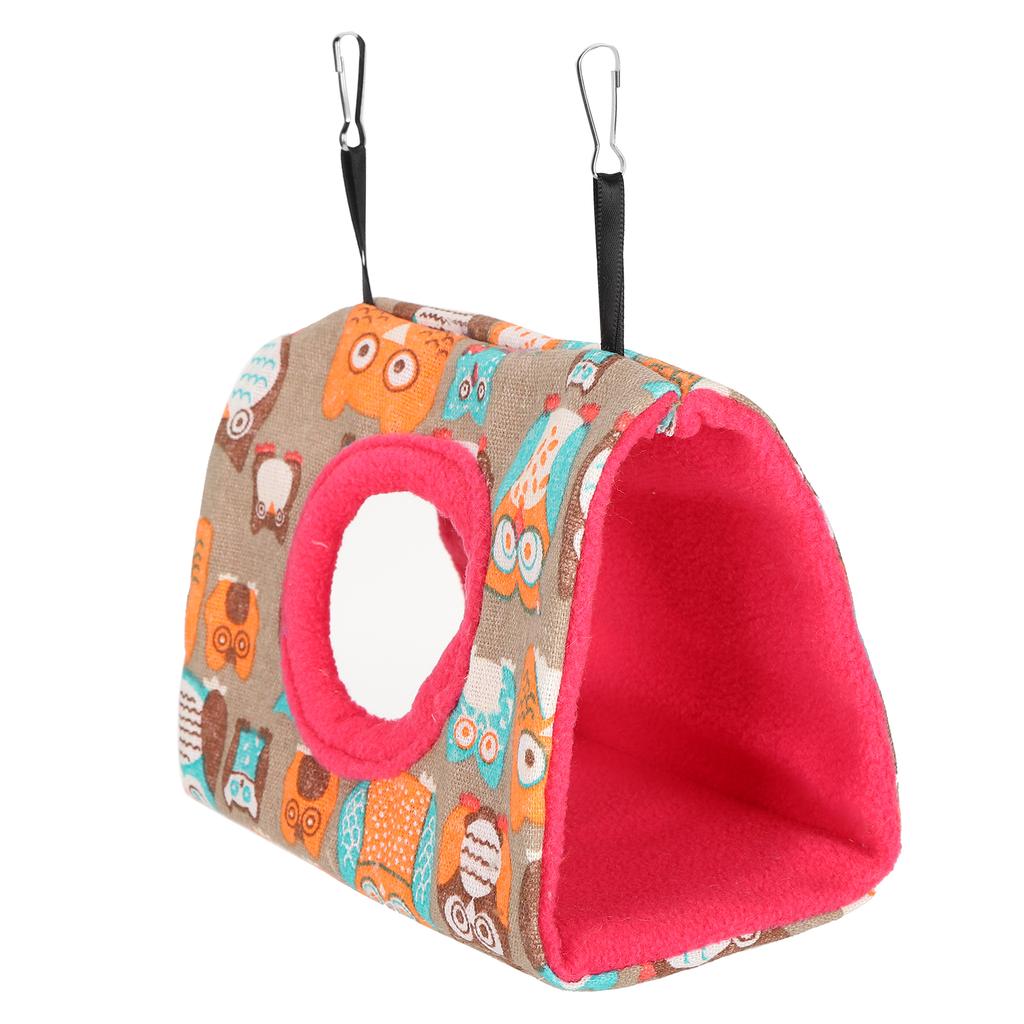 Parrot Warm Hanging Hammock Birds Plush Fluffy Nest House Swing Bed for Hamster SquirrelsM Owl