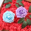 8cm Foam Rose Artificial Flower with Stem for Weddings and Valentine's Day