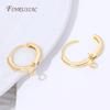 18K Gold Plated Leverback Earring Hooks,Hypoallergenic DIY Jewelry Making Findings,Round Hoop Earrings Clasps For Earrings