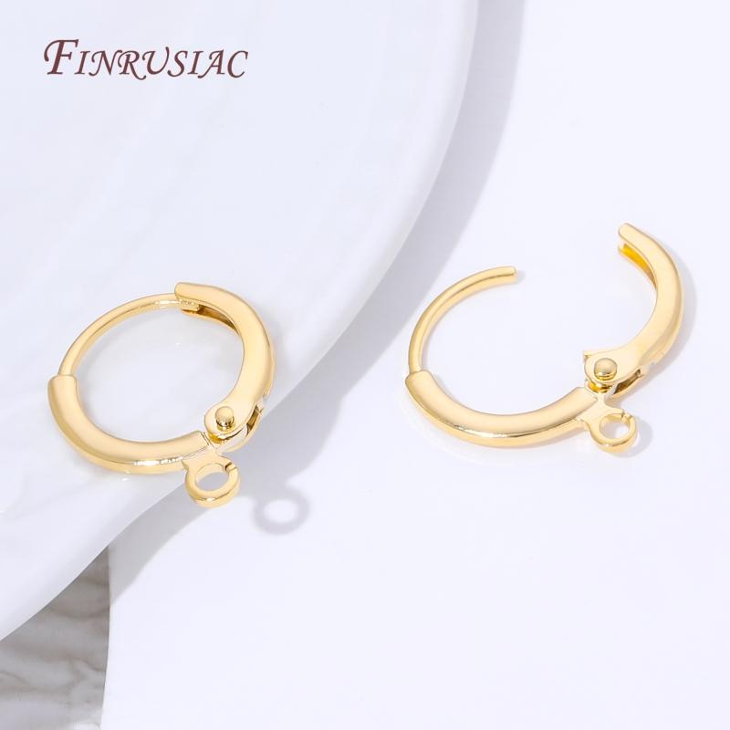 18K Gold Plated Leverback Earring Hooks,Hypoallergenic DIY Jewelry Making Findings,Round Hoop Earrings Clasps For Earrings
