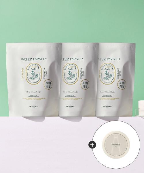 

SKINFOOD Pantothenic Water Parsley Clear Pad 30ea (2+1 with Pad Case Gift) none