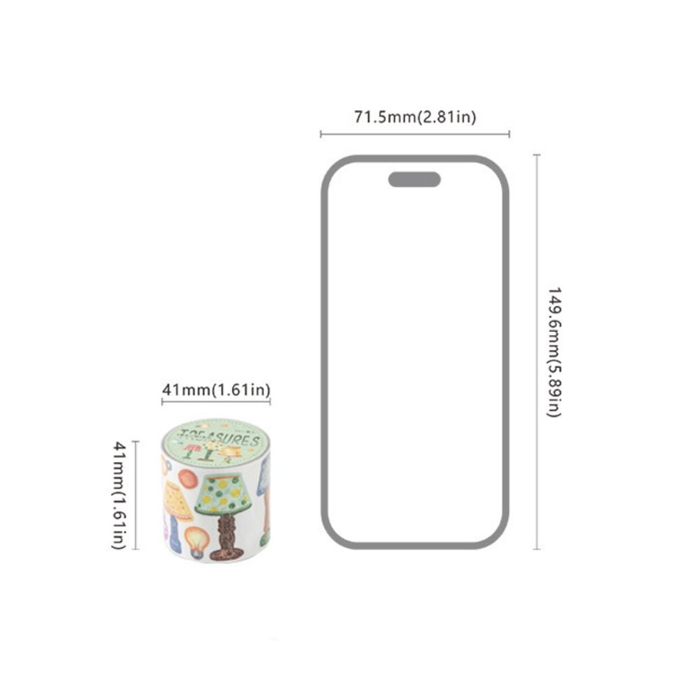 200cm Die-Cut Tape Sticker Corner Treasure Series Self-adhesive Scrapbook Tape Cartoon Pattern Gift Decorative Craft Tape