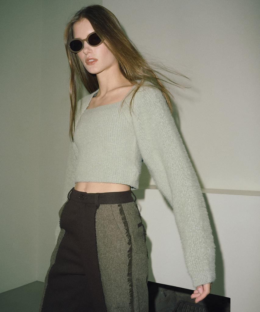 ETMON Bolero Set-Up Knit Ash Khaki