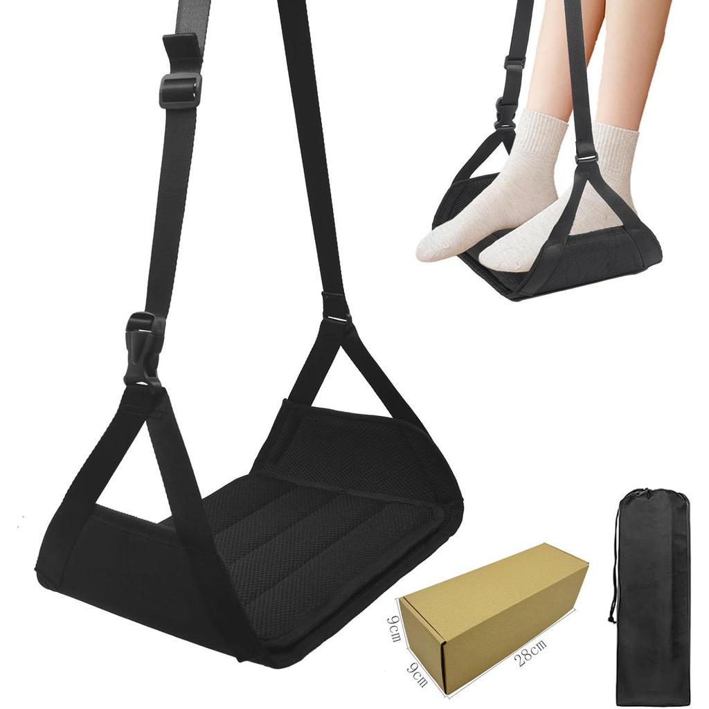 Portable Airplane Foot Hammock for Long-Distance Travel and Office Use