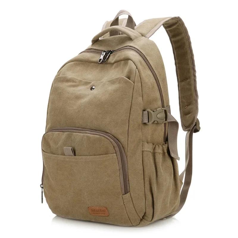 

New Cotton Canvas Backpack Male Korean Version of Large Capacity Student Bag Female Retro Casual Outdoor Travel backpack mochila