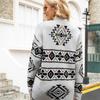 2025 New INS Rhombus Plus Size Knitted Sweater Long Jacket