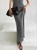 Patchwork Sleeveless Slim-Fit Knitted Dress