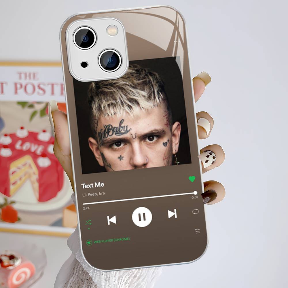 

Хип-хоп рэпер L-Lil P-Peep Закаленное стекло Для iPhone 14 13 12 11 Pro Mini XS MAX 14Plus X XS XR Чехлы iphone 12pro max