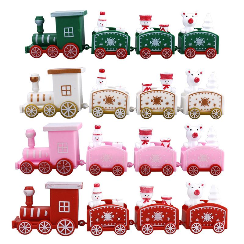1Pc Plastic Christmas Train Cake Decorations 2023 Christmas Ornament Xmas Gifts For Xmas Home Supplies
