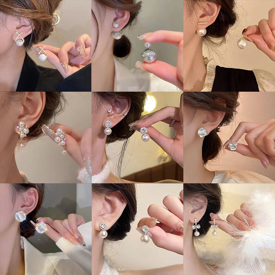 

Elegant Baroque Pearl Earrings, S925, Trendy Versatile Winter Accessory