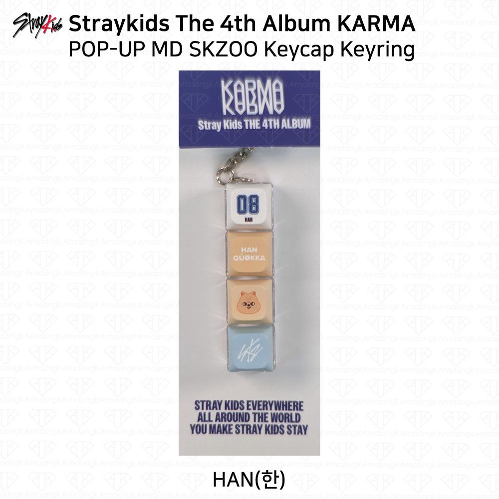 Stray Kids Das 4. Album Karma POP-UP MD Tastenkappe Yinyang Schlüsselanhänger Outfit-Set