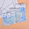 10Pcs Iridescent Zip Lock Pouches Cosmetic Plastic Laser Holographic Zipper Bags