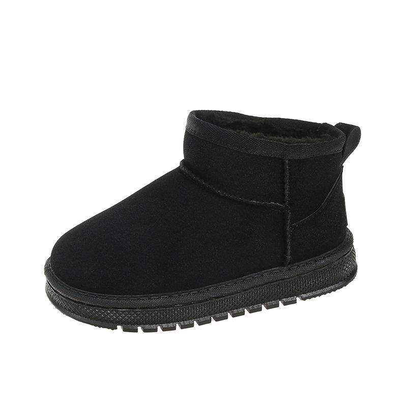Children's snow boots winter warm boys soft-soled waterproof non-slip thick-soled girls baby short velvet cotton boots