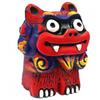 Kubakasaya Shisa Figuren, Souvenir aus Okinawa, Paar Kariyushi Shisa Figuren, Rot, Glücksbringer, Feng Shui, Schutz vor Bösem, Ryukyu