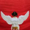 White Swallow Angel Feather Wings Adjustable Elastic Strap Kid Costume Party Supplies for Holiday Decor