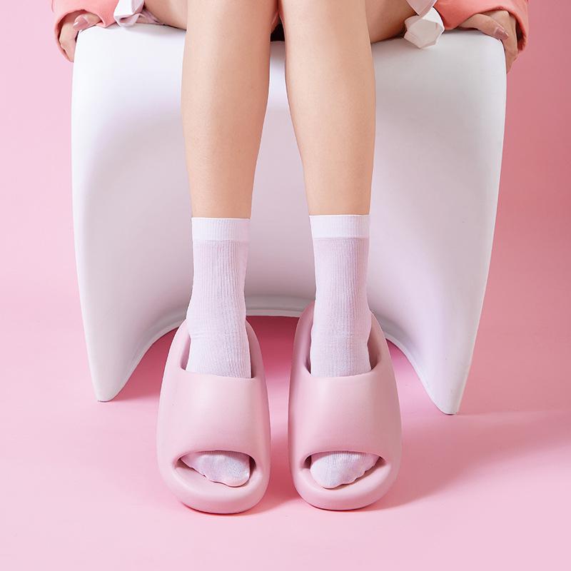 New high-end EVA step-on shit slippers women's summer wear thick-bottomed indoor home sandals bread bathroom