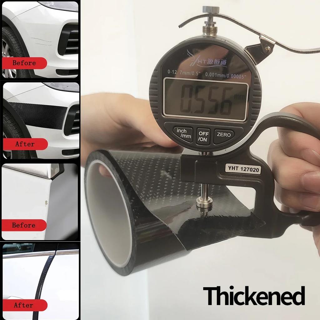 Carbon Fiber Sticker Car Door Sill Protector Film Anti Waterproof Scratch Tape for Auto Door Sill Edge Side Mirror B-pillar