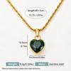 Stainless Steel Emerald Zirconia Women's Fashion Necklace, Light Luxury Clavicle Chain