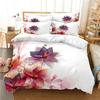 New Rose Flower Rose Funny Adult Women Gifts Rose Valentine's Day Comfortable Duvet Quilt Cover Pillowcase Bedding Set Children