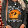 Tops For Women Halloween Night Witch Print Round Neck Long Sleeve T-shirt Fall Casual Slim Pullover Women's Long Sleeve Top