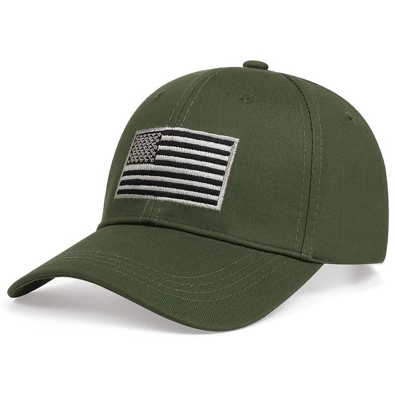Unisex American Flag Embroidery Baseball Caps Spring and Autumn Outdoor Adjustable Casual Hats Sunscreen Hat Sports Cap