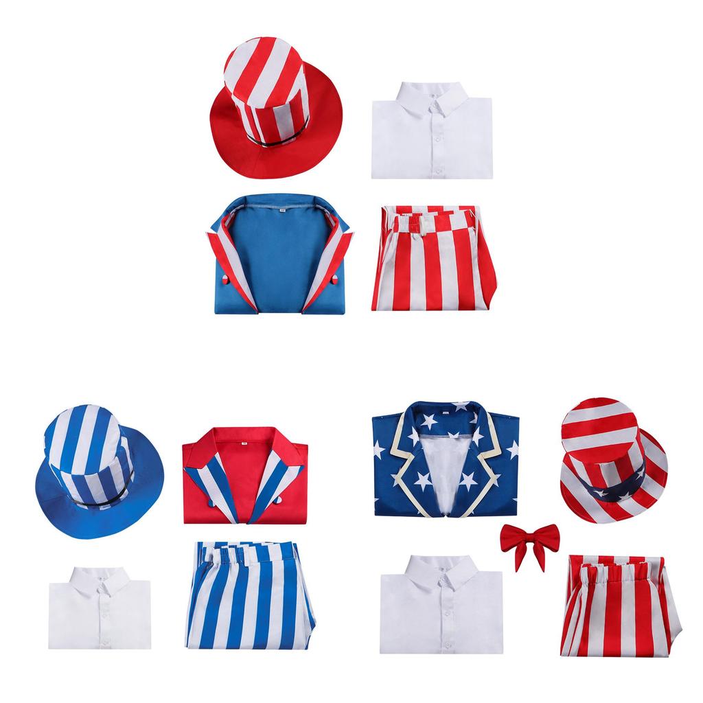 The Purge Cosplay Costume Uncle Sam Independence Day Performance Wear For Halloween Party