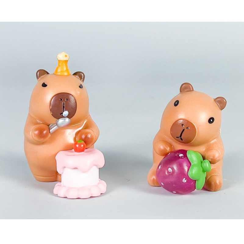Cartoon Capybara Character Pvc  Action Figures Model Toy Collectibles Kids Gift