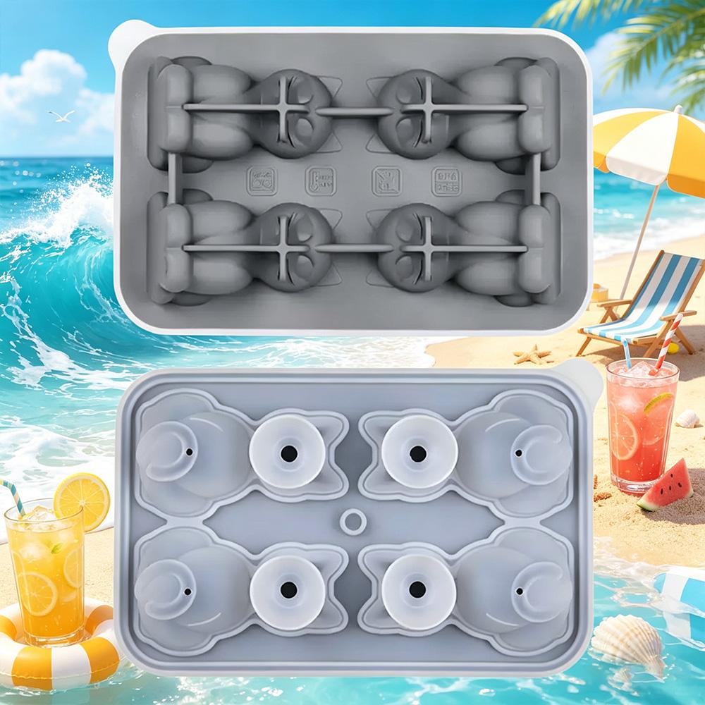 Reusable Silicone Cat Ice Tray Creative Animal Kitten Ice Cube Mold DIY Drink Ice Maker