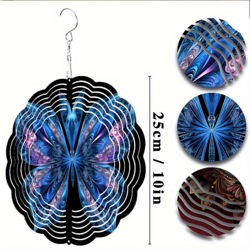 10 Inch Hanging Wind Spinner with 360 Degree Hook for Balcony Garden Decor Spring Summer Outdoor DecorationMetal Wind Chimes for Home Decor
