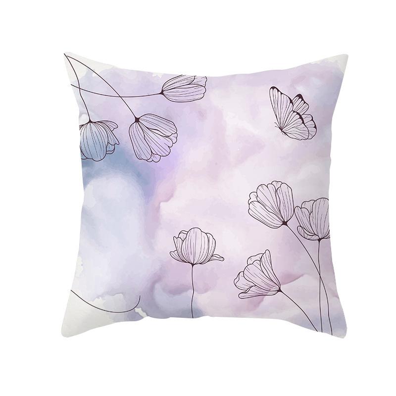 

Home Peach Skin Printed Cushion Cover Nordic Green Plant Sofa Cushion Cover Office Cushion Cover 45 * 45Cm (excluding pillow core)